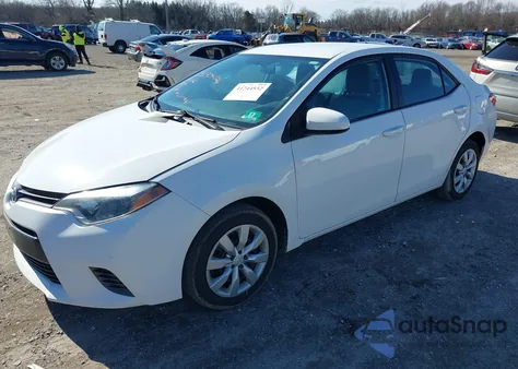 2015 Toyota Corolla Le from USA, damaged, VIN 2T1BURHE4FC229314